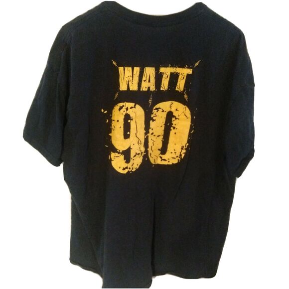 RARE VINTAGE Pittsburgh Steelers Men's Size 2XL TJ Watt T-Shirt Double Sided - Picture 2 of 7